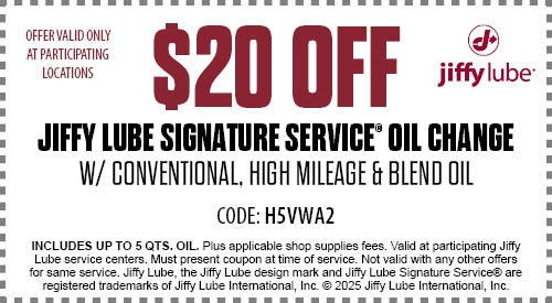 Jiffy Lube Oil Change Coupon